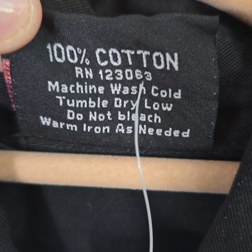 Mens Bikers Black Sleeveless Button-Up Shirt/Cathouse Lounge, Multiple Sz - Picture 7 of 8